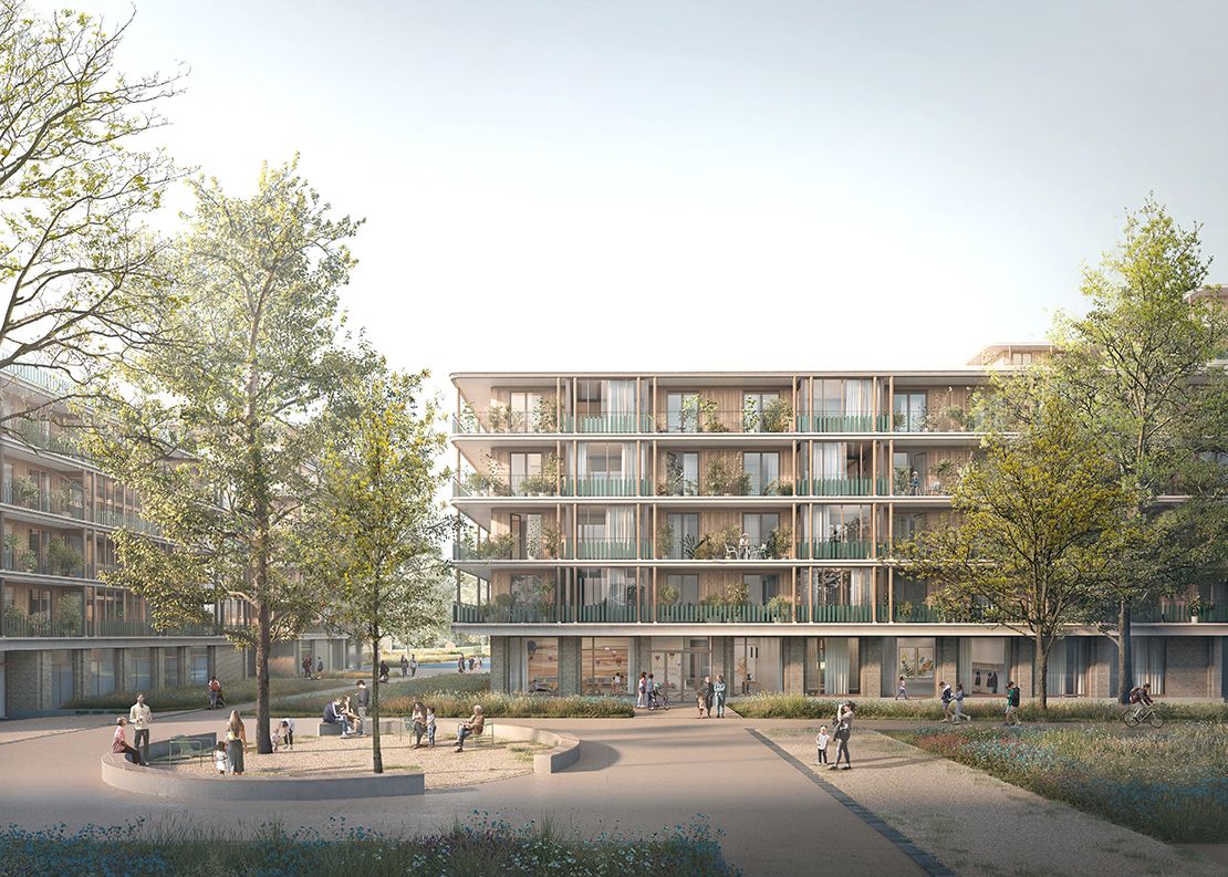 Place du quartier du Rolliet, lieu de rencontre pour les habitants