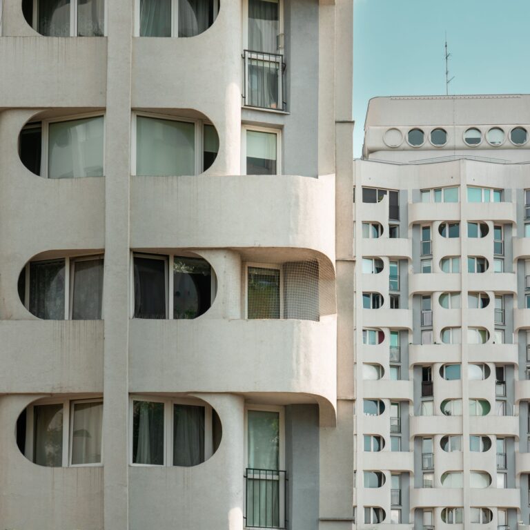 Contemporary residential architecture in Wrocław, showcasing unique design features.